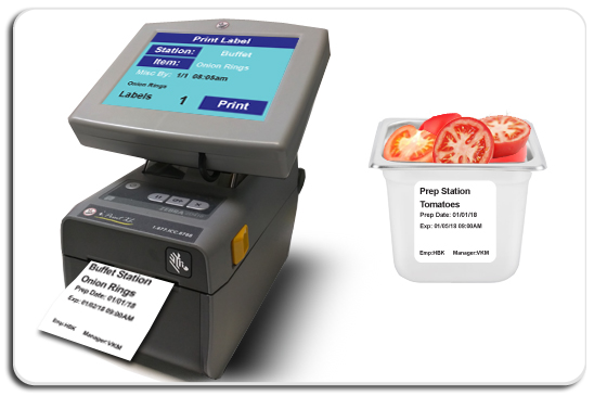 Food label printing machine